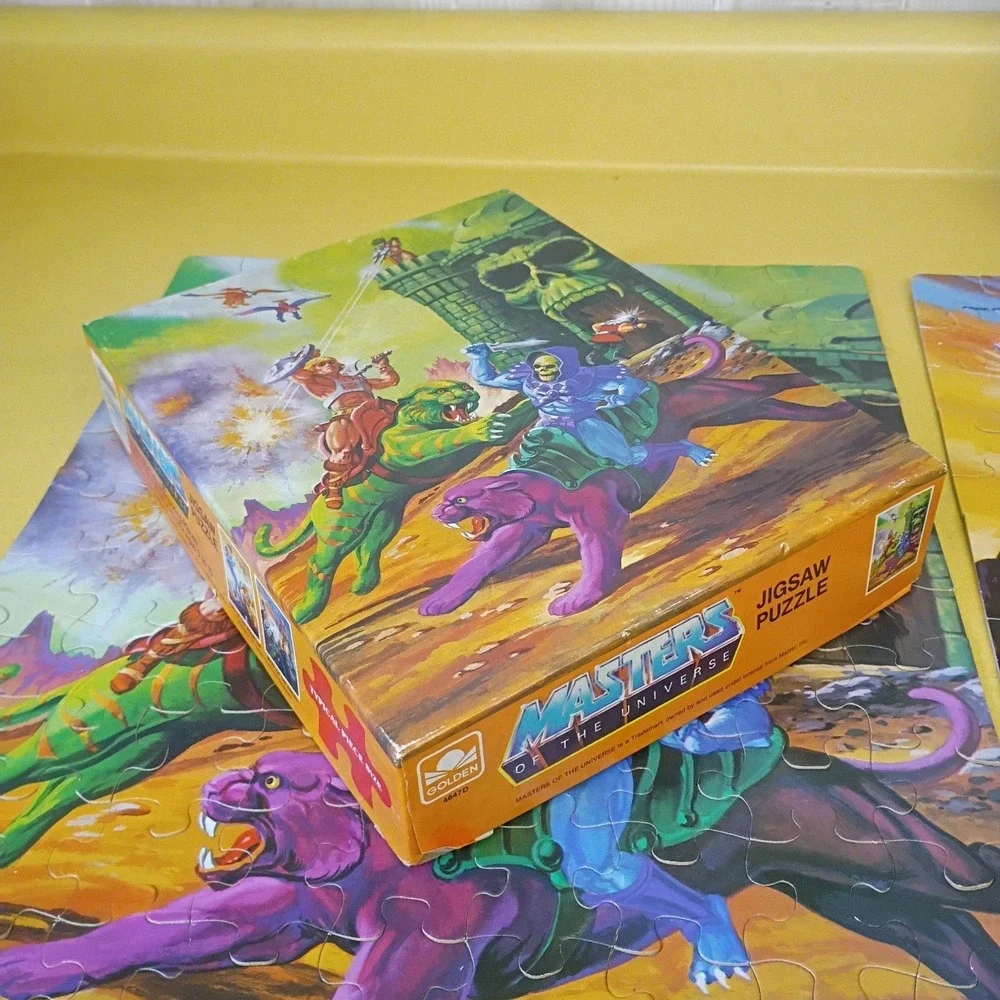 Vintage 80's Masters of the Universe He-Man Golden Jigsaw Puzzle Lot (1 Missing)